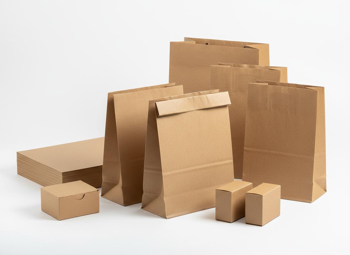 Hemp paper packaging collection representing carbon-conscious sustainable packaging choices